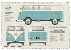 VW Campervan 1950-67 Glass Cleaning Cloth